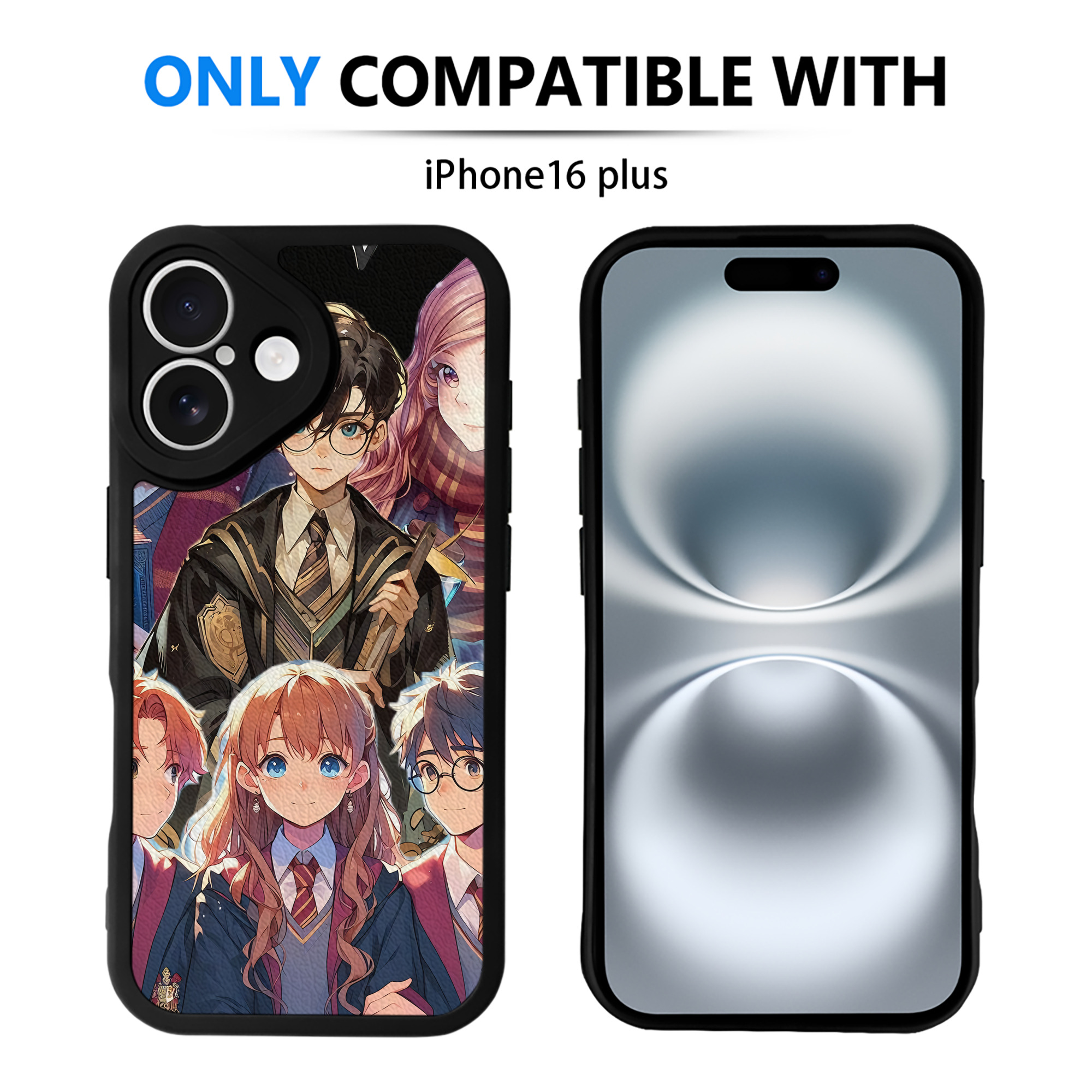 （画像用） Harry Potter ハリー・ポッターシリーズ 【iPhone 16シリーズ対応】シリコンスマホケース（レザー調） 材質：シリコン